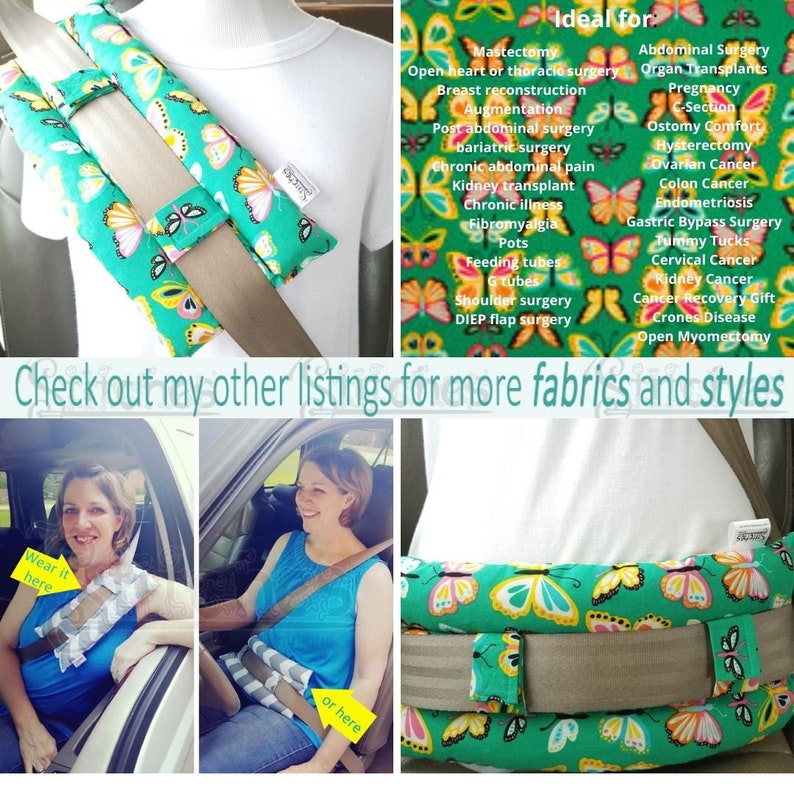 Hysterectomy Ostomy Abdominal Pillow Seat belt Pillow Etsy