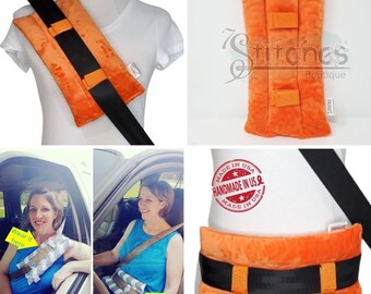 Minky Seat Belt Pillow EXCELLENT for Mastectomy-Open Heart Surgery-Shoulder Surgery-Organ Transplants-Endometriosis-Hysterectomy-DIEP Flap