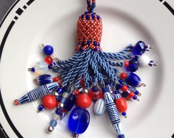 SALE - Beaded Tassel - School Colors!