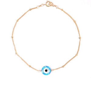 Evil eye bracelet - protection bracelet - satellite bracelet - amulet - nazar - evil eye jewelry - opal bracelet