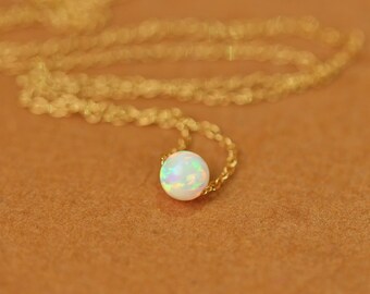 Tiny Trio MultiColor Opal October Birthstone Yellow Ethiopian Opal Jewelry Gold Natural Stone Charms in Silver xS and Rose Gold