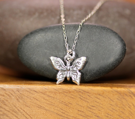 Butterfly necklace, whimsical necklace, fairytale jewelry, gift for mom, daughter, dainty necklace, fun gift idea, butterfly pendant