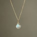 Moonstone necklace, rainbow moonstone necklace, dainty crystal necklace, a tiny teardrop moonstone on a 14k gold filled chain
