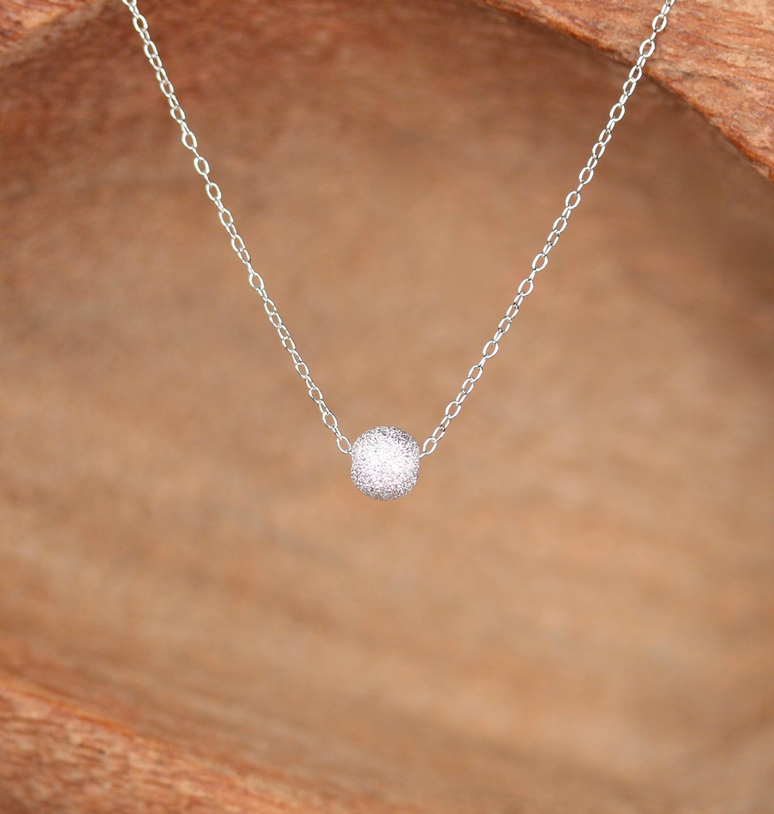 Tiny Gold Bead Necklace Tiny Gold Ball Necklace Delicate Etsy