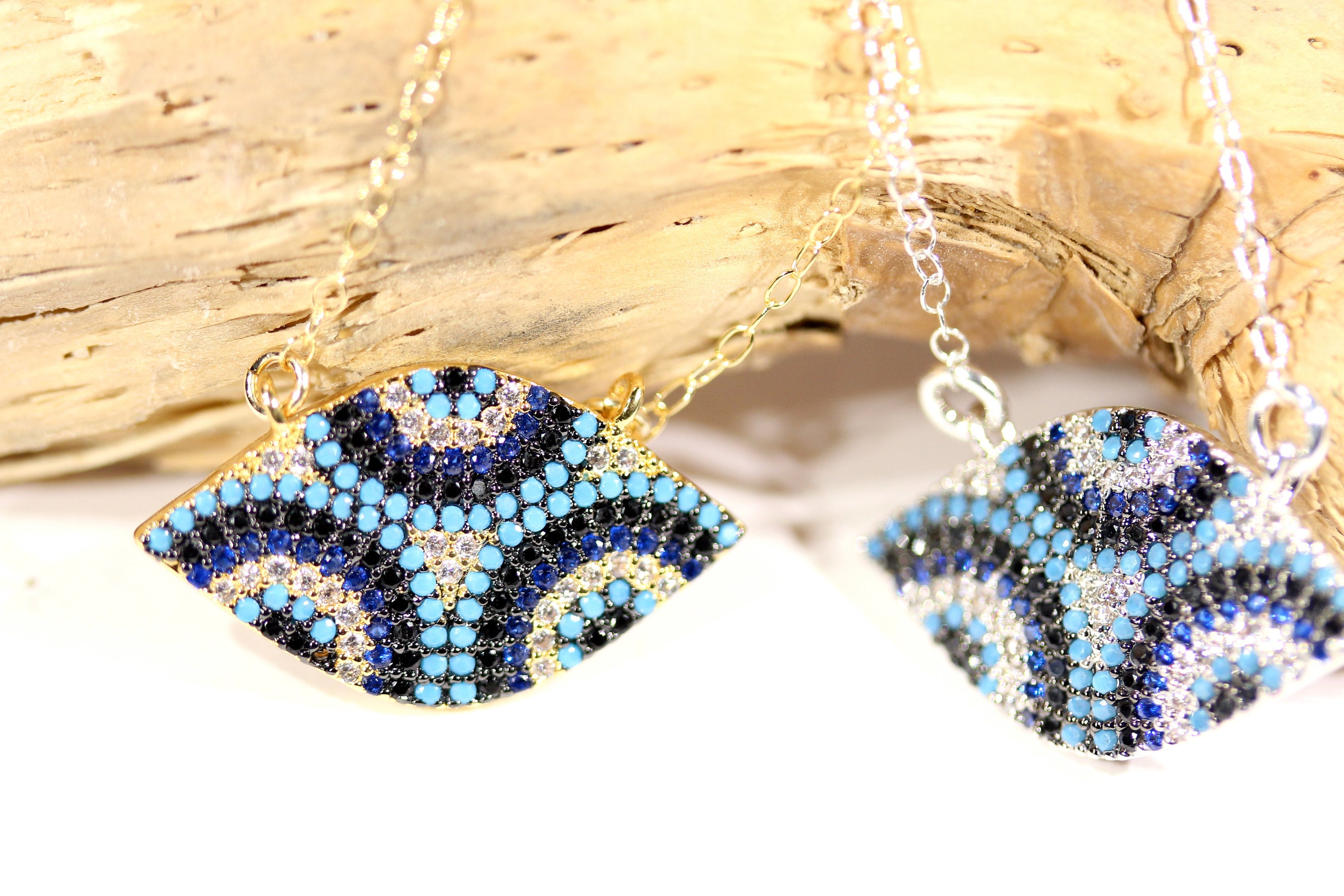 Evil eye necklace crystal eye necklace gold evil eye pendant