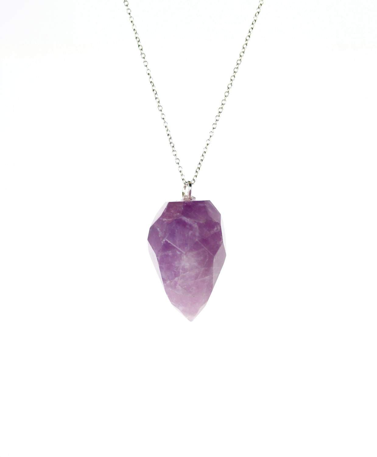 Amethyst necklace - hypnosis pendulum - crystal necklace - amethyst ...