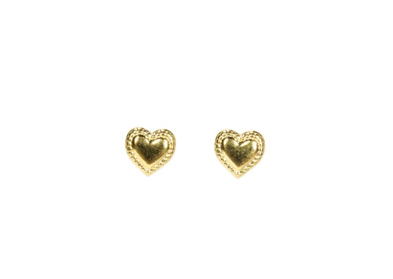 Tiny gold heart earrings, 14k gold filled heart stud earrings, best friends gift, gift under 20, heart jewelry, gold filled stud earrings