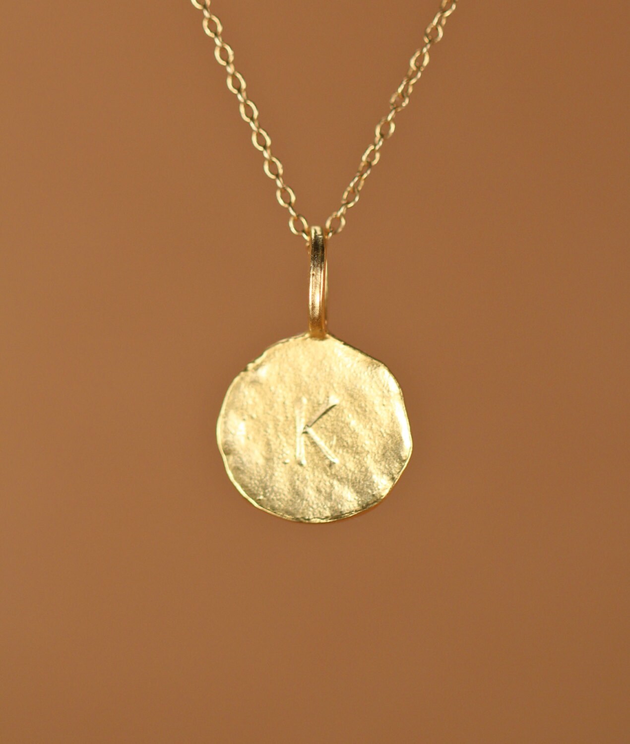 Gold letter necklace initial necklace alphabet necklace Etsy