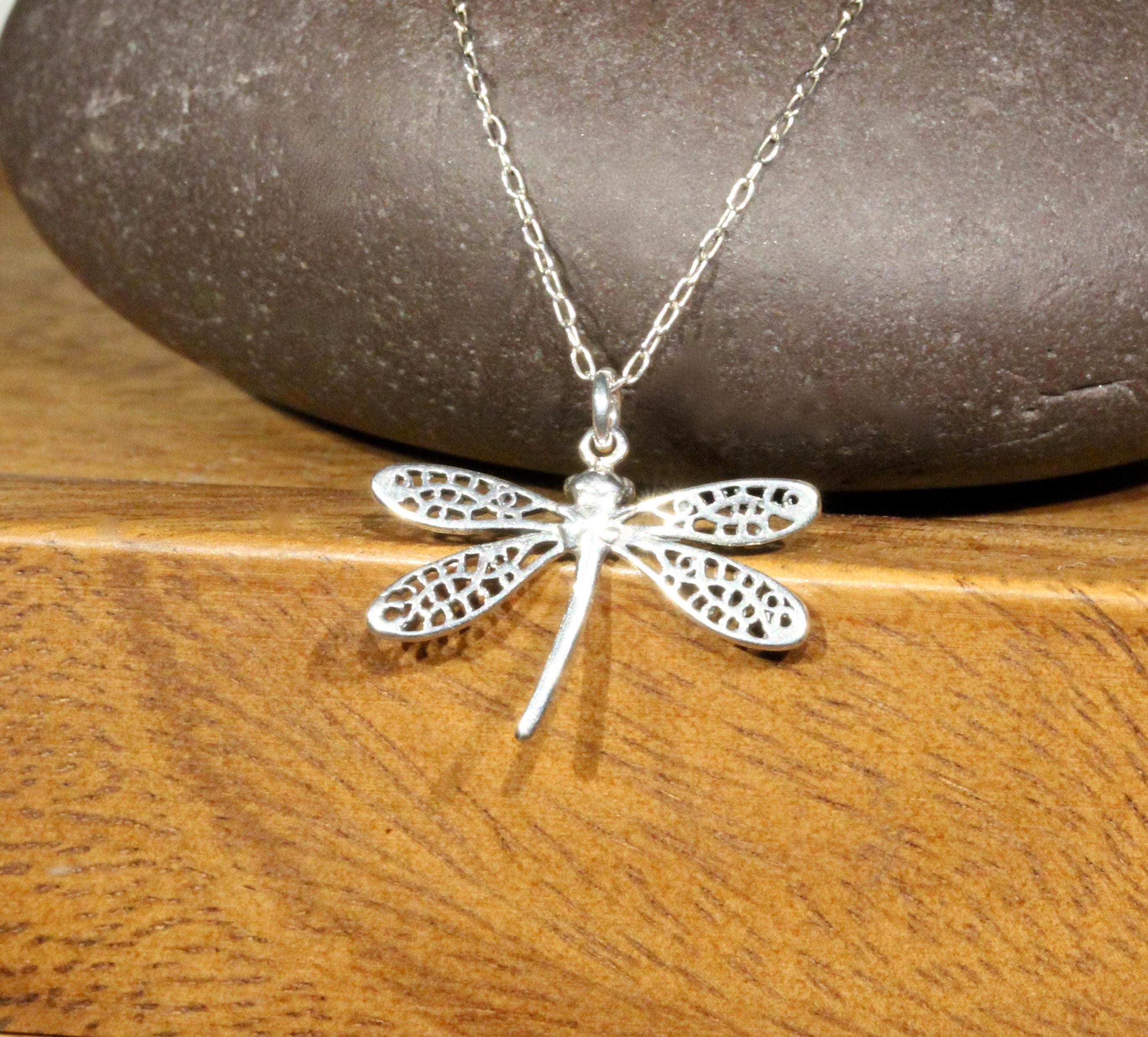 Dragonfly necklace, bug necklace, dragonfly pendant necklace, sterling ...