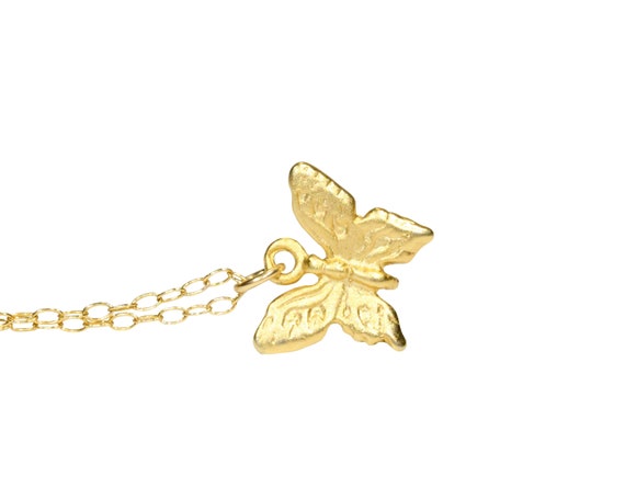 SIXDUTON Vlinderhanger, halsketting voor dames, hypoallergeen, 18 K vergulde gouden ketting, waterbestendig, anti-oxidatie, zilveren ketting, instelbare sieraden, geschenken voor vrouwen en meisjes