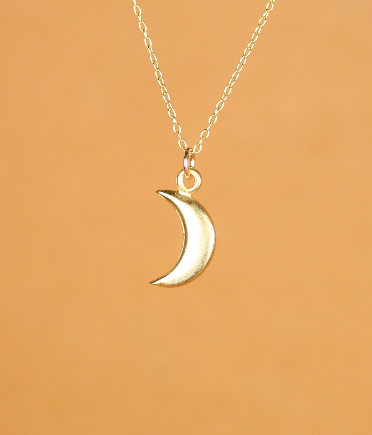 Moon necklace, gold crescent moon jewelry, dainty moon pendant, gift ...