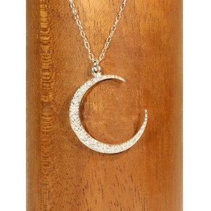Moon necklace, crescent moon pendant, celestial necklace, sterling silver moon jewelry, lunar necklace, boho, sterling silver chain