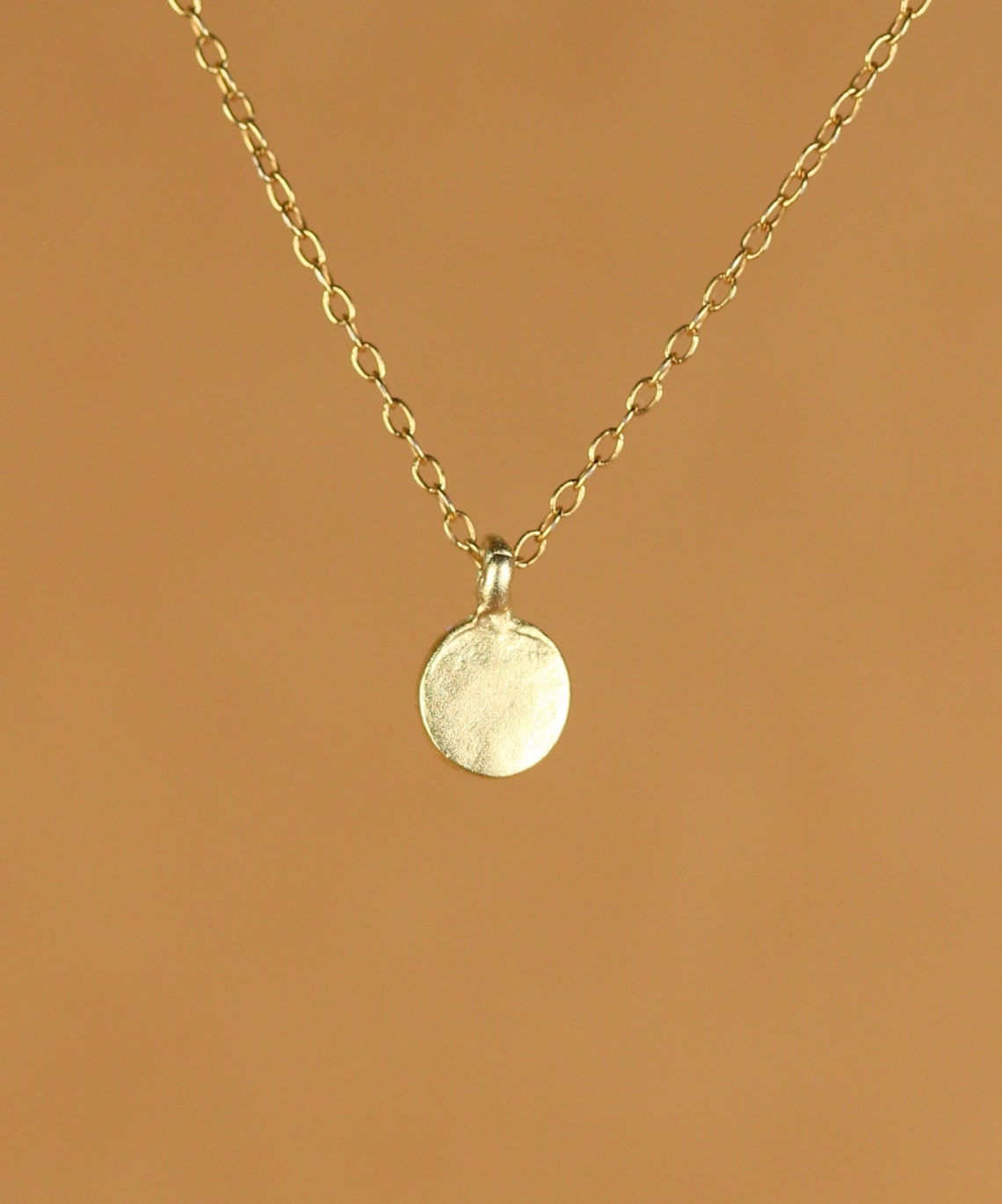 Tiny Gold Dot Necklace Everyday Necklace Dainty Necklace Etsy