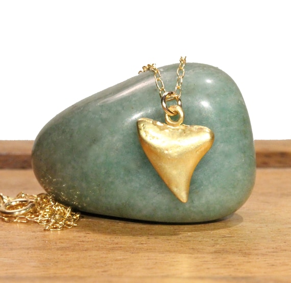 Shark tooth necklace, surfer necklace, Hawaiian necklace, silver shark tooth, a 14k gold vermeil sharks tooth on a 14k gold filled chain