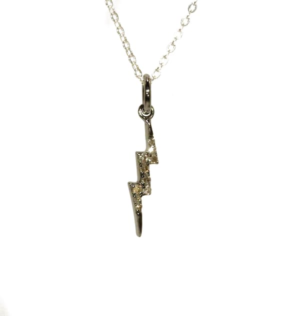 Lightning bolt on sale diamond necklace