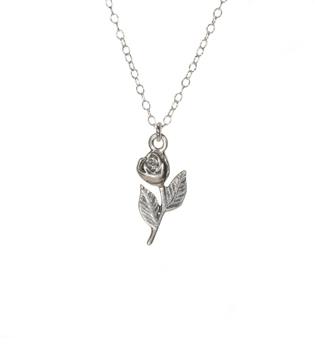 SPIKY ROSE NECKLACE SILVER