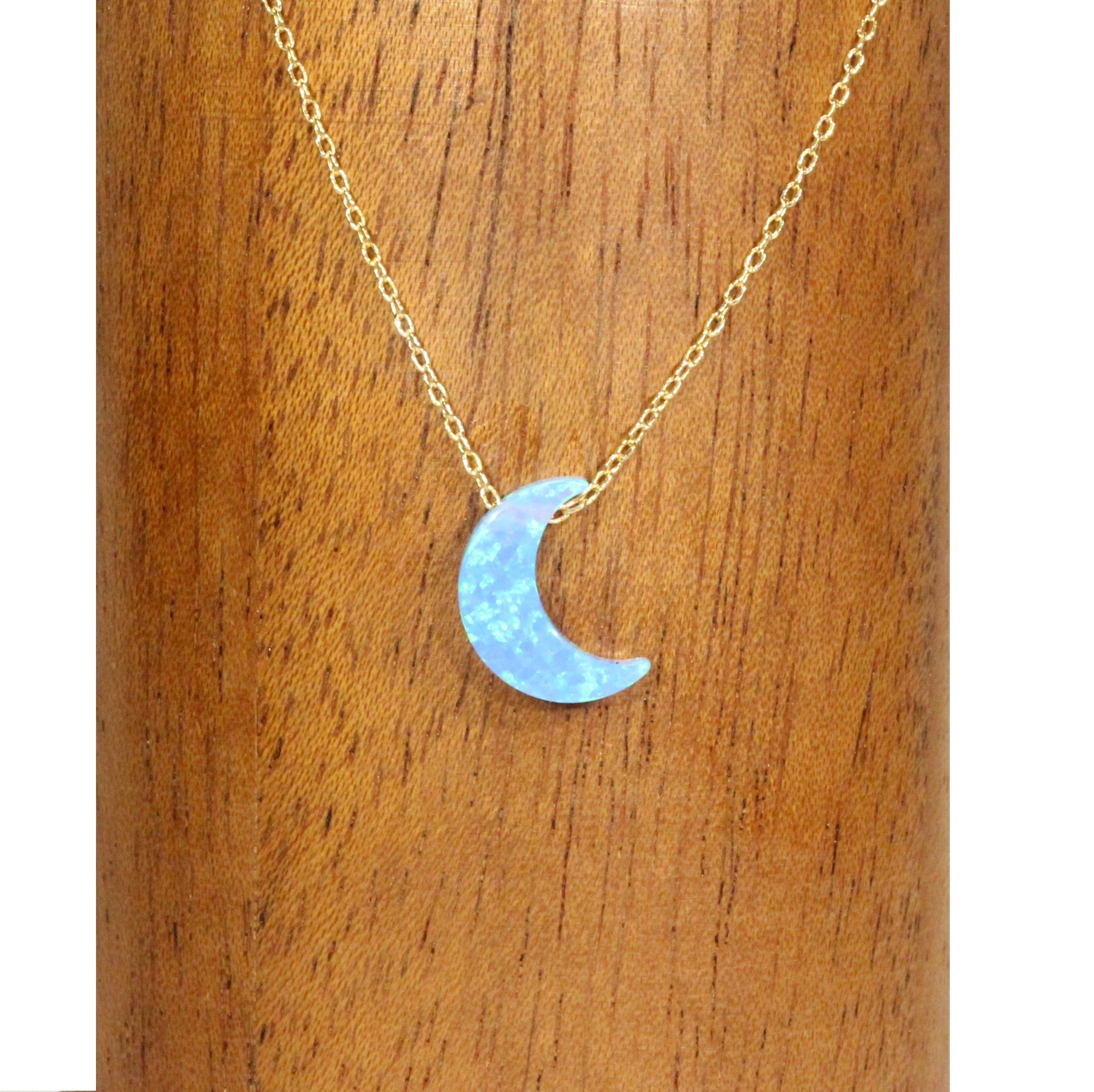 Opal moon necklace | Opal Gold filled jewelry | OpaLandJewelry