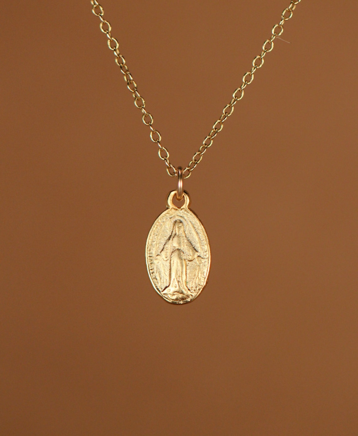 Virgin mary necklace religious necklace catholic necklace Etsy