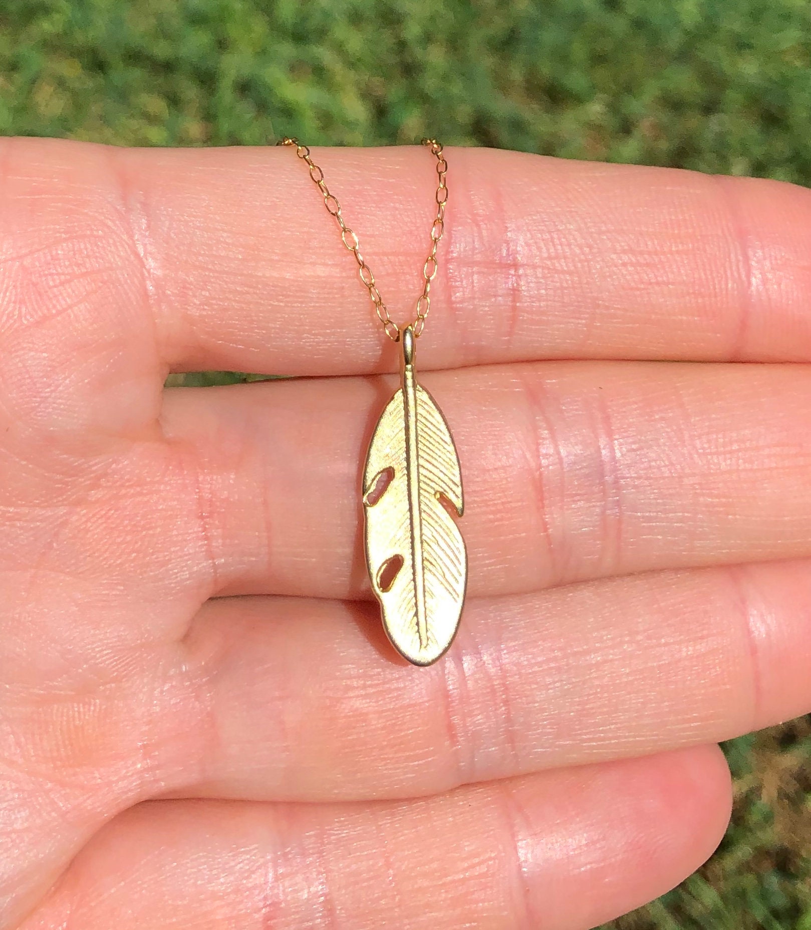 Bird feather necklace sale