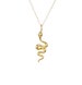 Gold snake necklace - serpent necklace - rihanna necklace - a 14k gold plated sterling silver snake on a 14k gold filled chain 