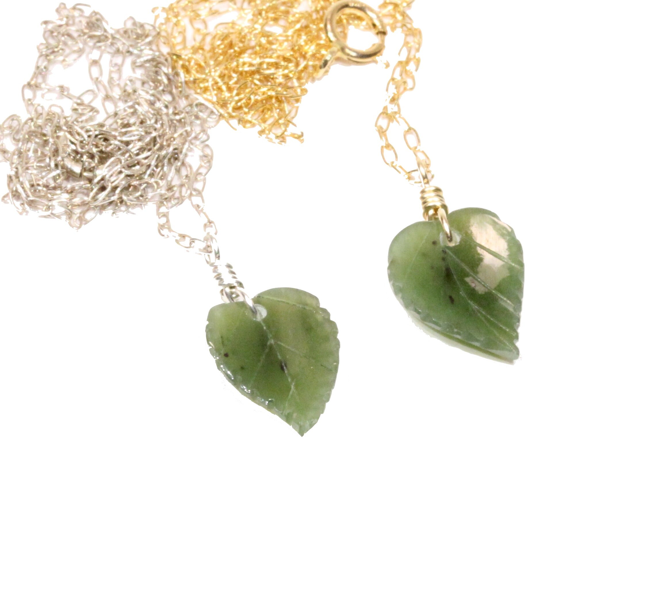 Jade leaf pendant online