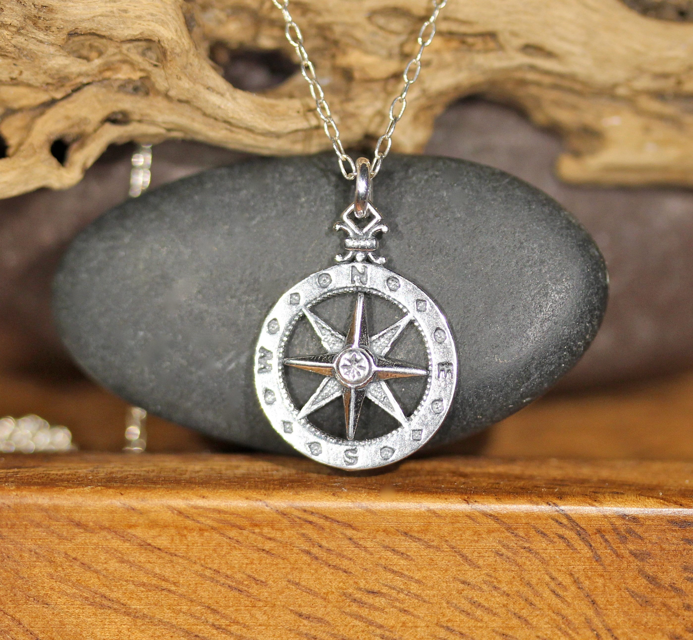 compass travel necklace