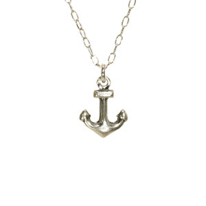 Anchor necklace, nautical necklace, sterling silver anchor charm, ocean sailing necklace, a tiny anchor on a sterling silver chain