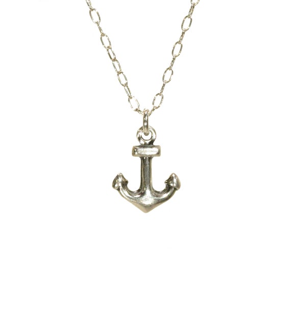 Anchor necklace, nautical necklace, sterling silver anchor charm, ocean sailing necklace, a tiny anchor on a sterling silver chain