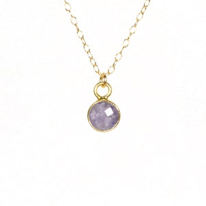 Zierliche Tansanit Kette: 14k Gold Filled Dezember Geburtsstein