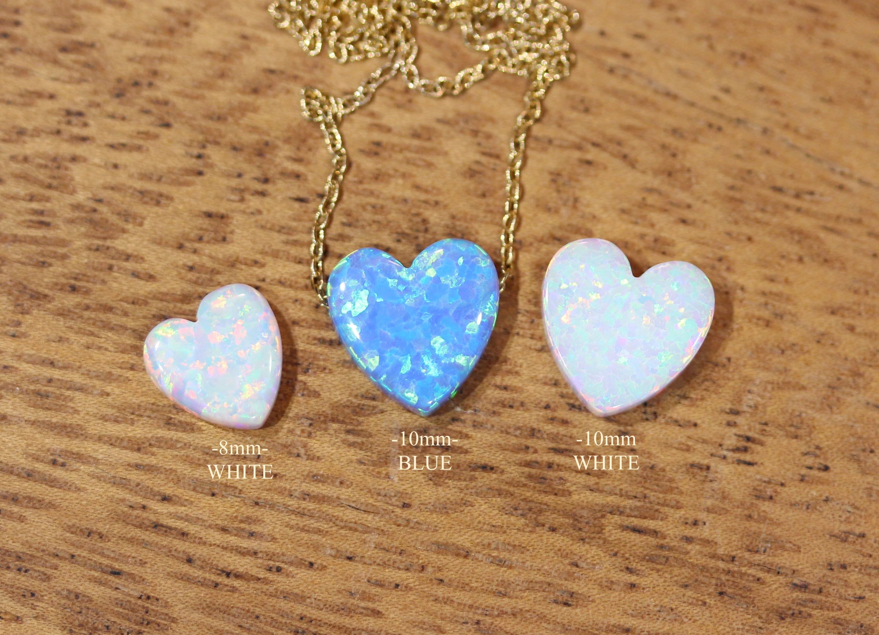 Blue opal 2024 heart necklace