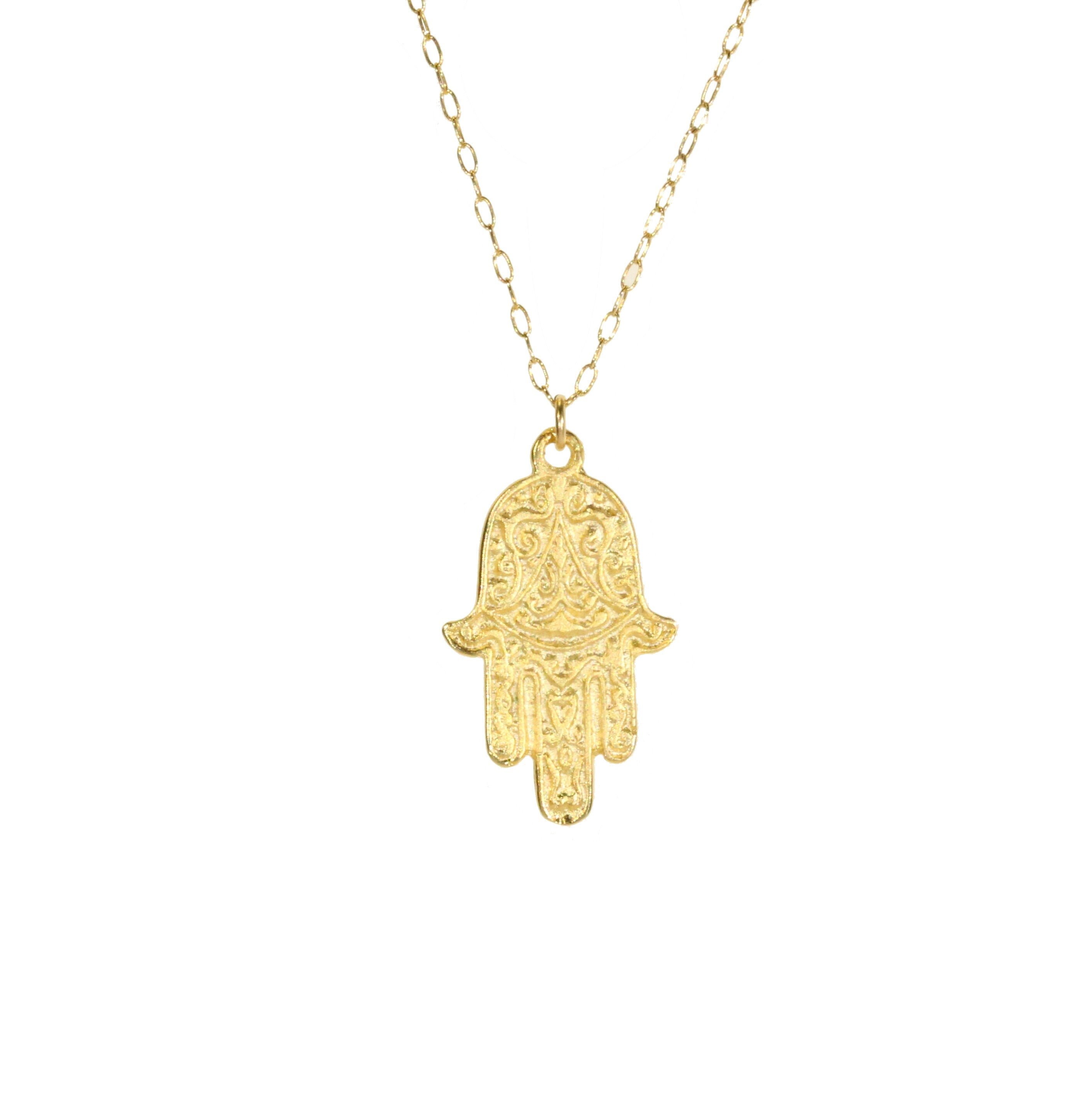 Gold hand shop of god pendant