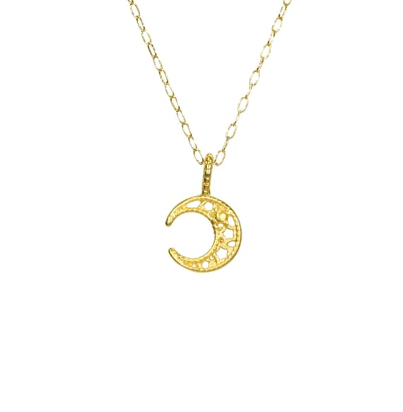 Moon necklace, crescent moon jewelry, celestial necklace, tiny gold moon, crescent moon, dainty moon pendant, 14k gold filled chain