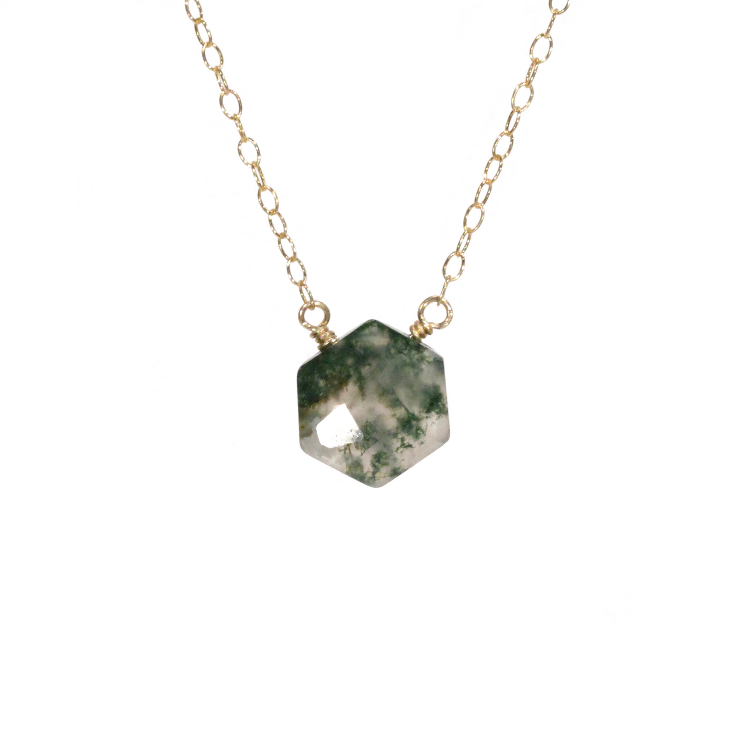 Green Quartz Vintage Necklace - Ruby Lane