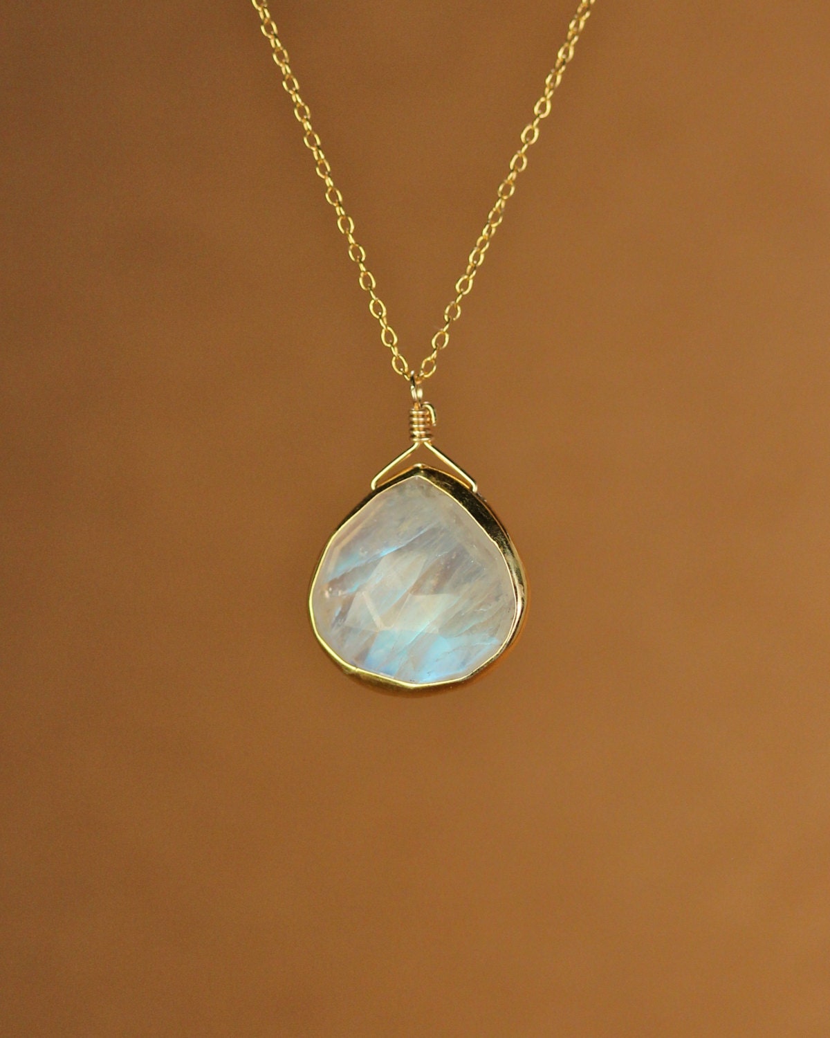 Moonstone Necklace Gold Moonstone June Birthstone A Fancy Gold