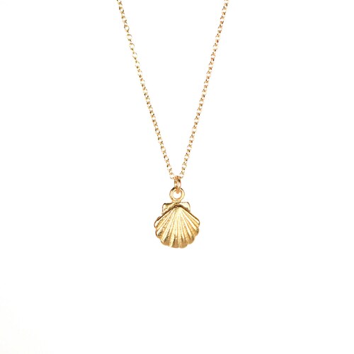 Tiny Shell Necklace Gold Shell Necklace 