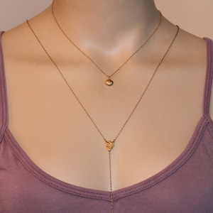 Gold shell necklace tiny shell necklace sea shell necklace a tiny gold sea shell on a 14k gold vermeil chain image 4