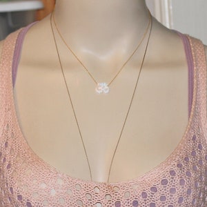 Opal ohm necklace, ohm pendant, sterling silver ohm, peace necklace, yoga necklace, zen, pravana, meditation necklace, boho necklace image 8