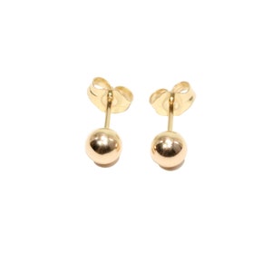 Gold ball earrings, 14k gold filled dot earrings, gold studs, tiny ball earrings, little gold ball studs, 14k gold filled earrings