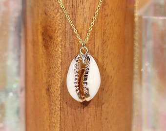 Collier en coquillages cauris - collier d'été - coquillages cauris en or - collier de plage - collier bff - collier de coquillages