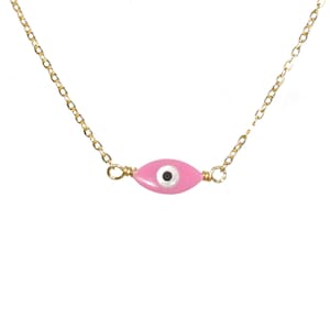 Evil eye necklace, protection necklace, all seeing eye, nazar necklace, tiny third eye necklace, dainty eye necklace, 14k gold filled chain