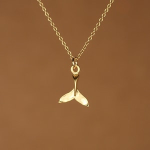 Gold whale tail necklace, beach necklace, tropical jewelry, whale tail necklace, a 14k gold vermeil whale tail on a 14k gold filled chain