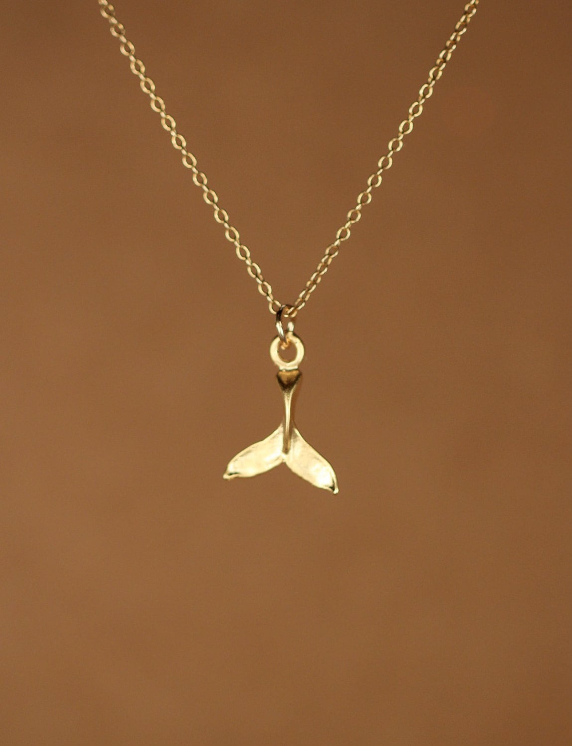 Gold whale shop pendant