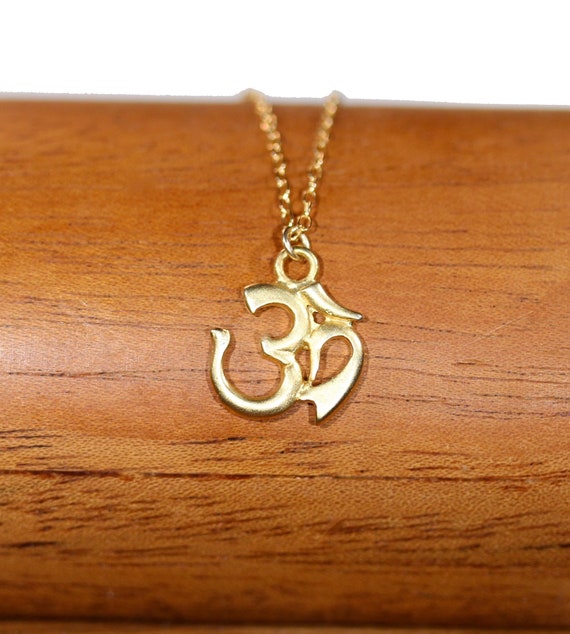 Ohm necklace, spiritual necklace, gold ohm pendant, yoga necklace, peace necklace, a 14k gold vermeil ohm on a 14k gold filled chain