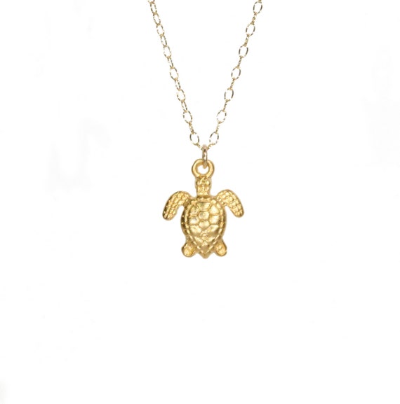 Sea turtle gold best sale necklace