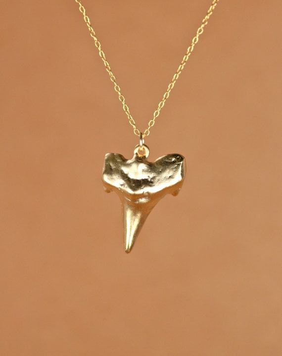 Shark tooth necklace, gold shark tooth necklace, beach necklace, surfer jewelry, a 14k gold vermeil sharks tooth on a 14k gold filled chain