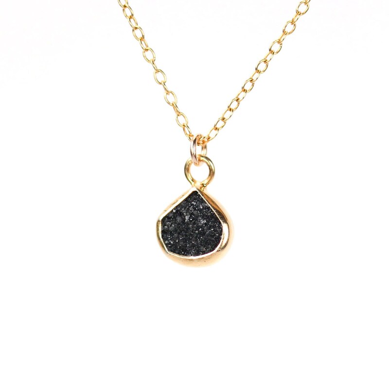 Texas Druzy Necklace in Black