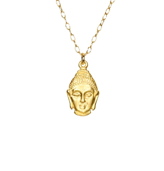 Buddha necklace , yoga necklace, meditation necklace, symbol of peace,  a 14k gold vermeil buddha pendant on a 14k gold filled chain
