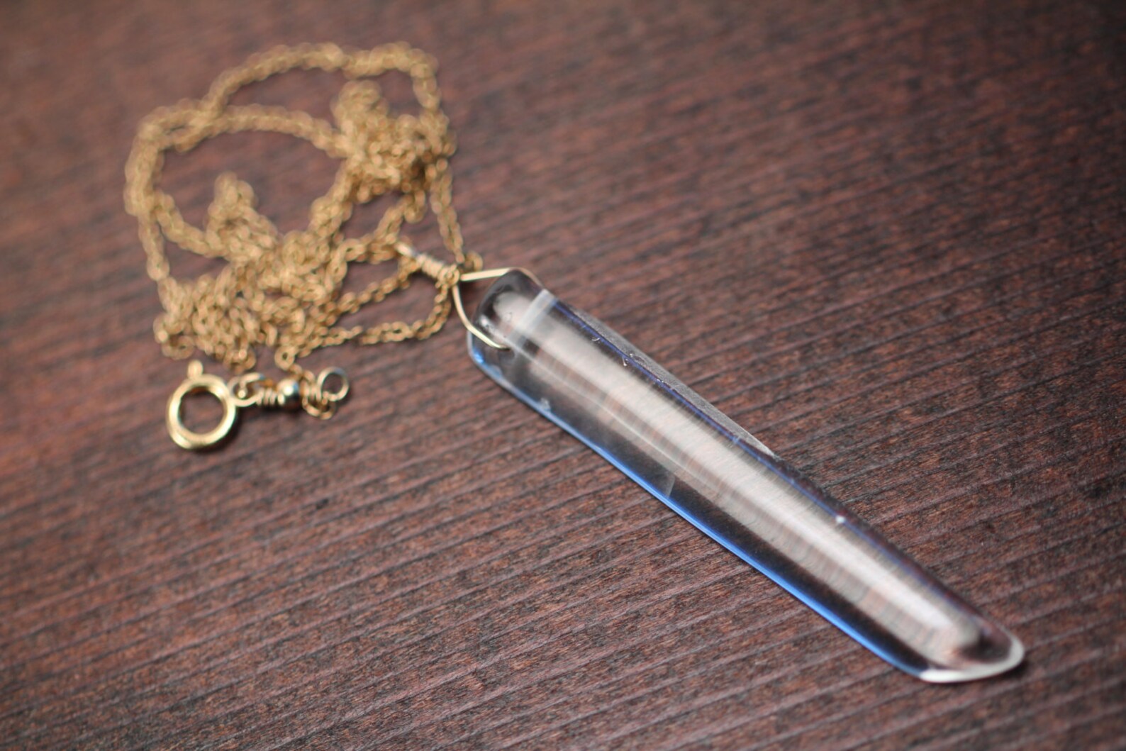 Quartz Crystal Necklace Crystal Necklace a Long Quartz Etsy