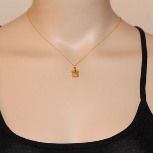 Ganesha necklace gold ganesha indian god ganesh yoga necklace amulet a 14k gold vermeil ganesha on a 14k gold filled chain image 5