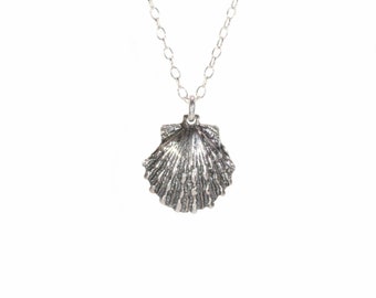 Sterling Silver Sea Shell Necklace: Tropical Ocean Jewelry
